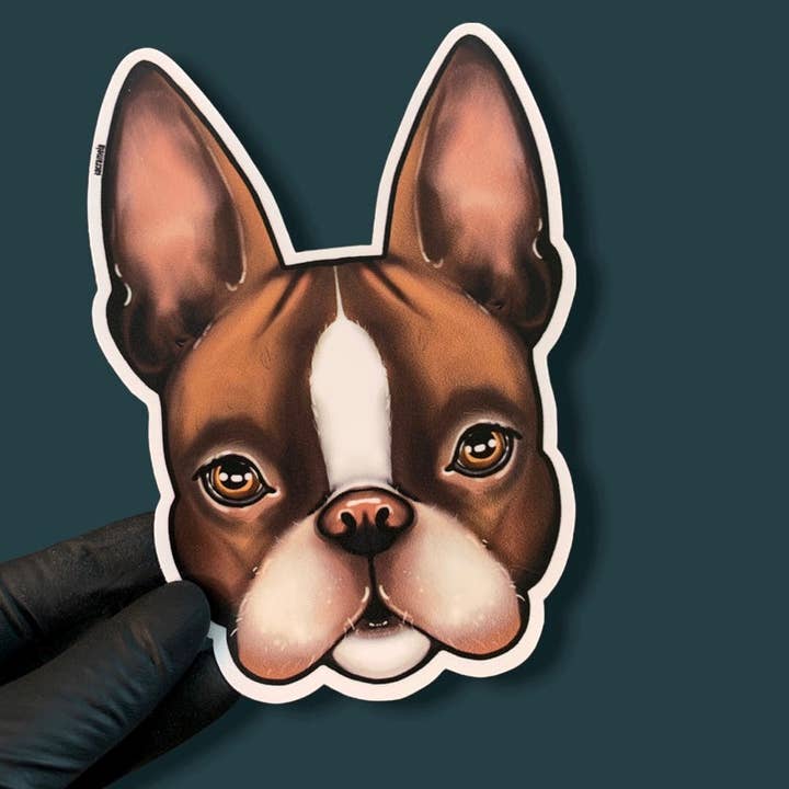 SACRAMELA – wholesale Klistermärke – BOSTON TERRIER BRUN