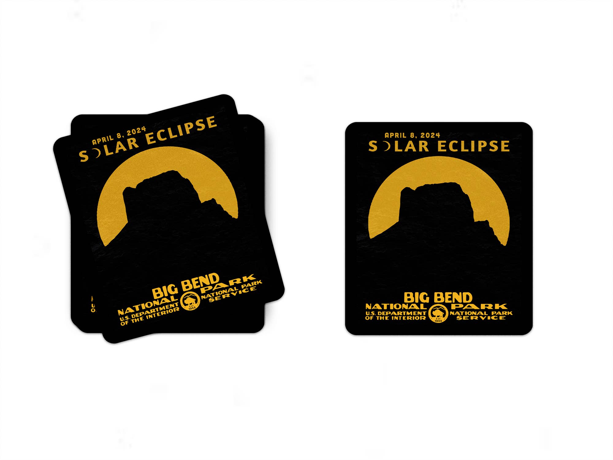 Albion Mercantile Co. - Wholesale Sticker - Big Bend National Park Solar Eclipse 2024 Sticker1