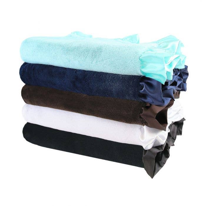 My Blankee - Venta al por mayor Manta de cama - Niños y bebés - Manta de Bebé con Volante de Satén de Lujo0