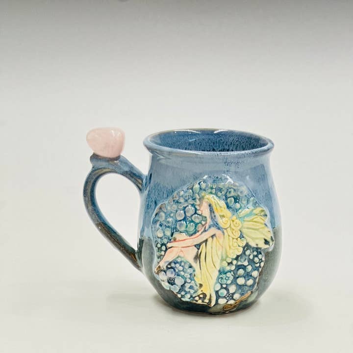 Carys Martin Ceramics - Wholesale Coffee Mug - Fairy Rose Quartz Crystal Mug8
