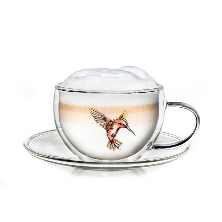 Creano - Wholesale Coffee/Tea Cup - Hummi Thermal Mug with Saucer, Red1