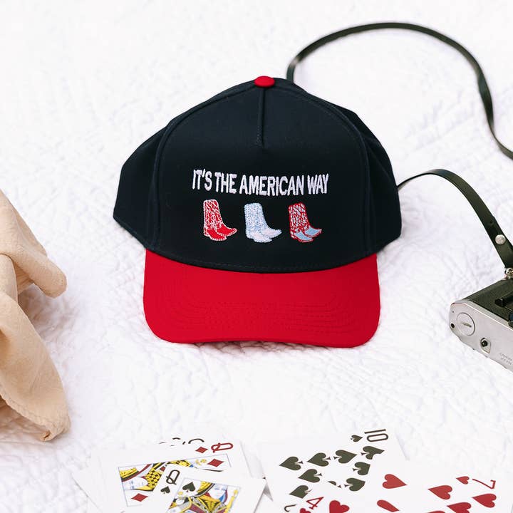 Ruby Moon - Wholesale Baseball Cap - Women's - It's The American Way- 4th Of July Hat1