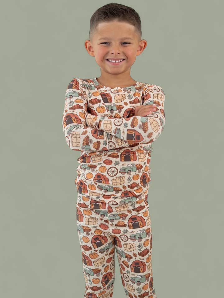 Dream Big Little Co. - Wholesale Sleepwear set – Kids - HAYRIDE AND HARVEST DREAM SET5