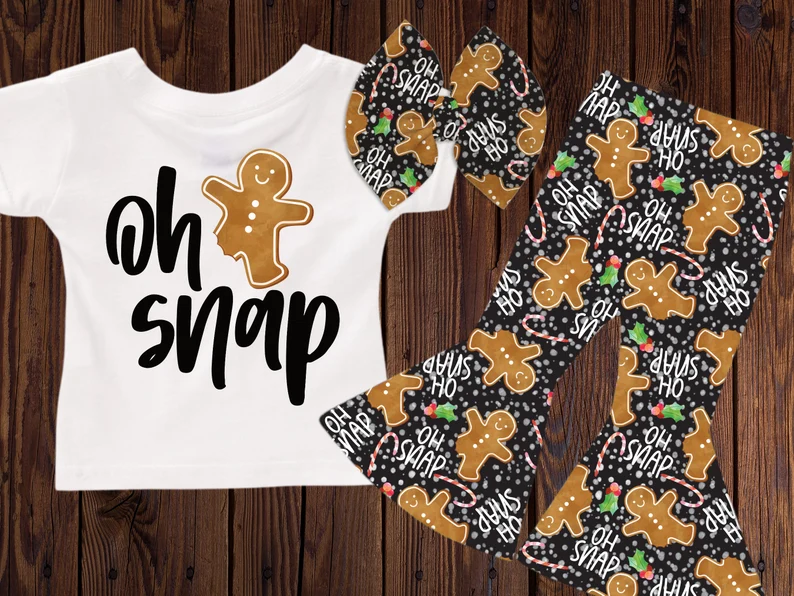 Aier Wholesale - Vente Ensemble haut et pantalon – enfant - Cloches Oh Snap (vous pouvez choisir l'arc ici)1