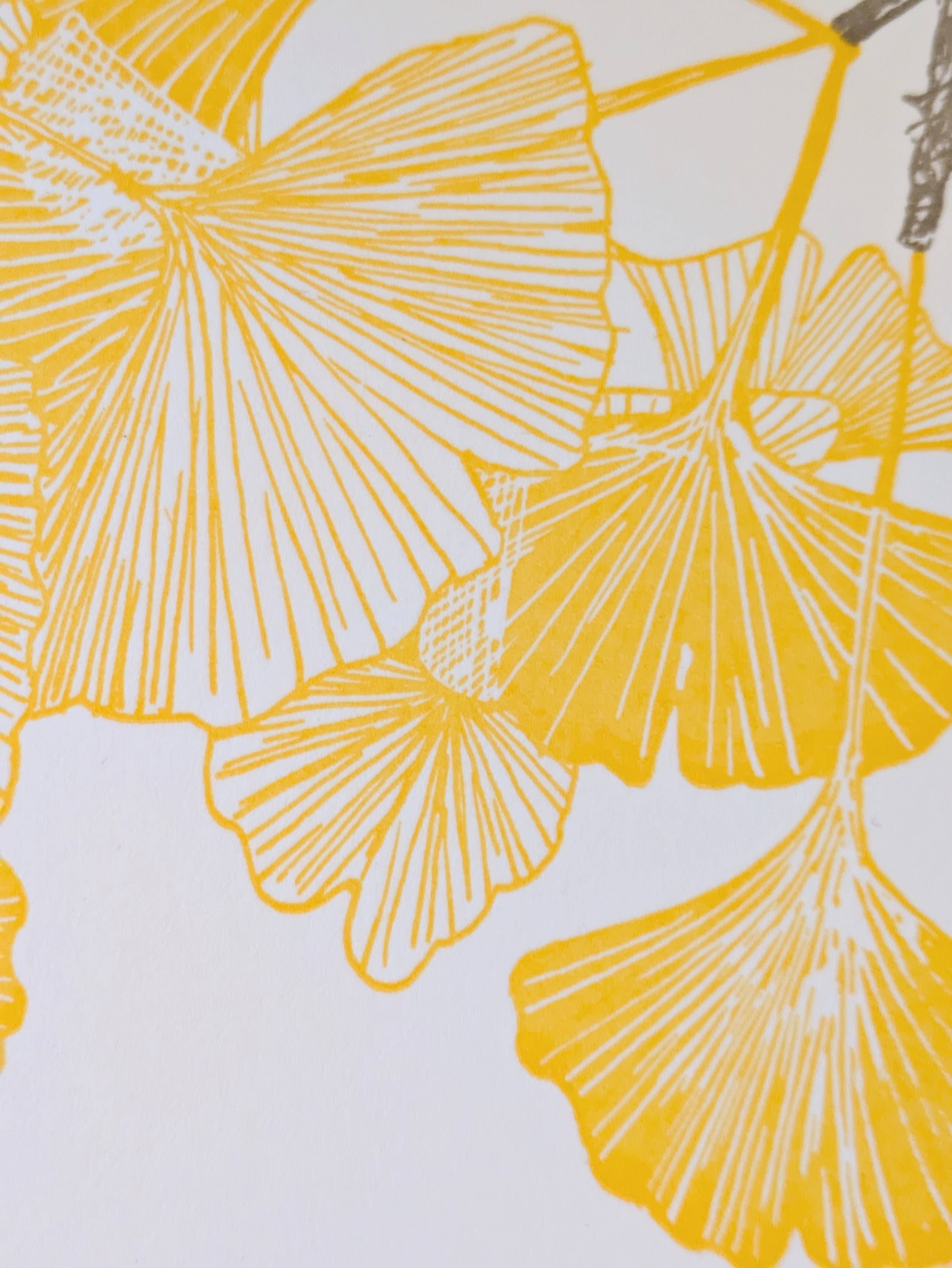 Painted Tongue Press - Wholesale Sympathy Card - Ginkgo Sympathy and Blank Note Card2