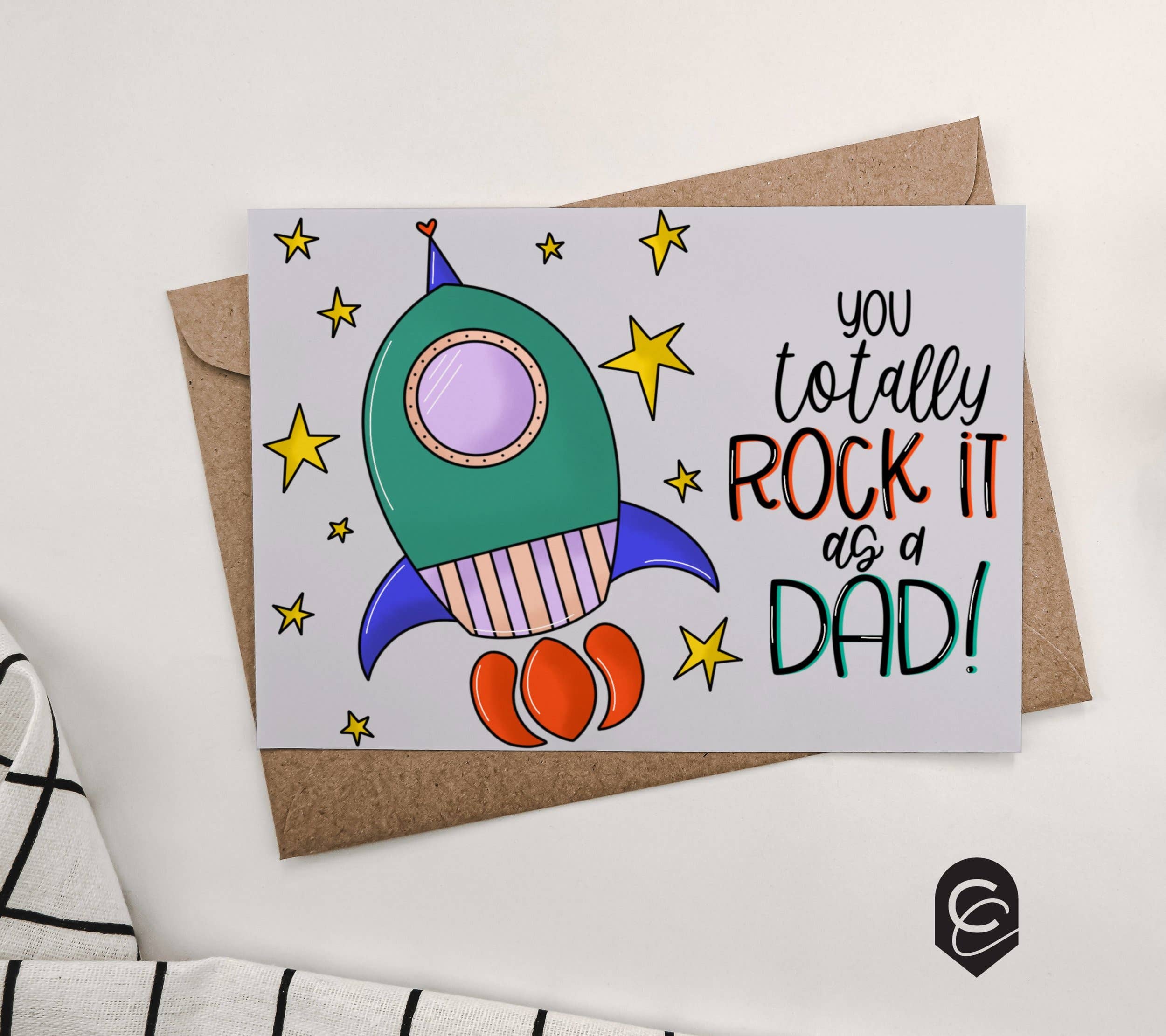 Curiously Cursive - Wholesale Father's Day Card - You Rock It Dad Card0