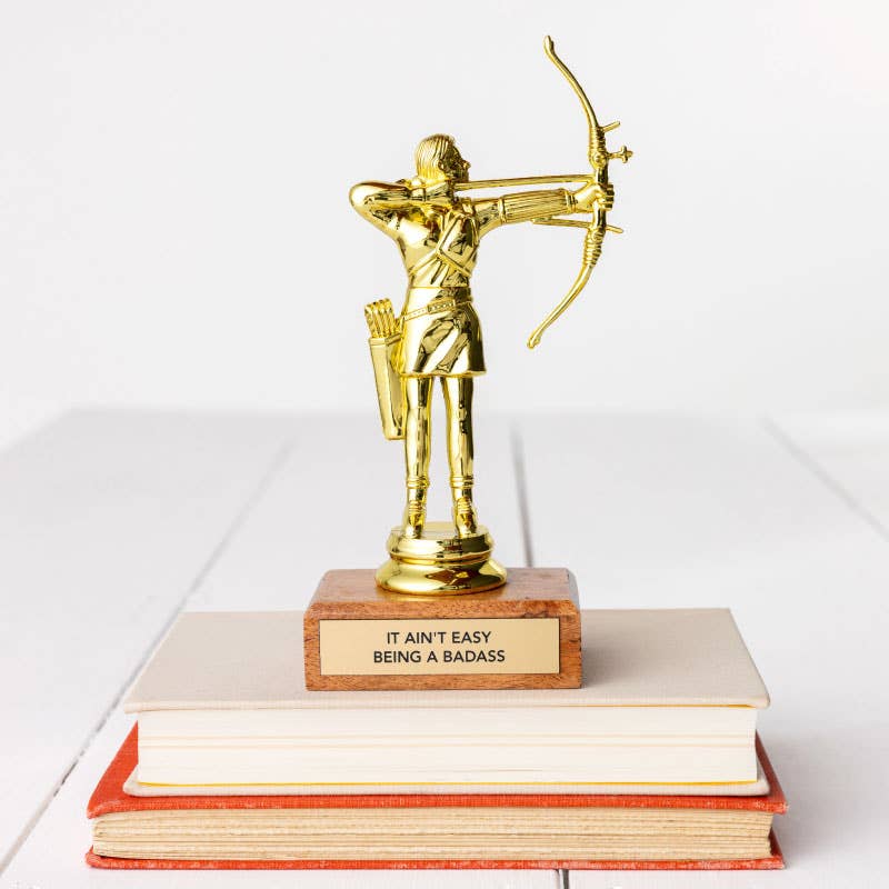 Jenni Earle - Wholesale Decorative Figurine - Encouraging Trophy - "IT AIN'T EASY BEING A BADASS"4