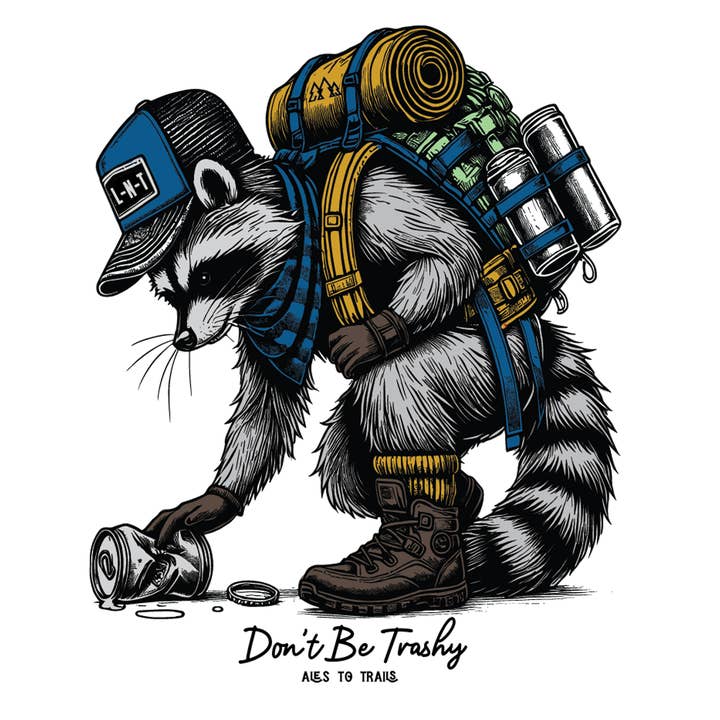 Ales to Trails - Vente Autocollant - Autocollant Raton Laveur Propre