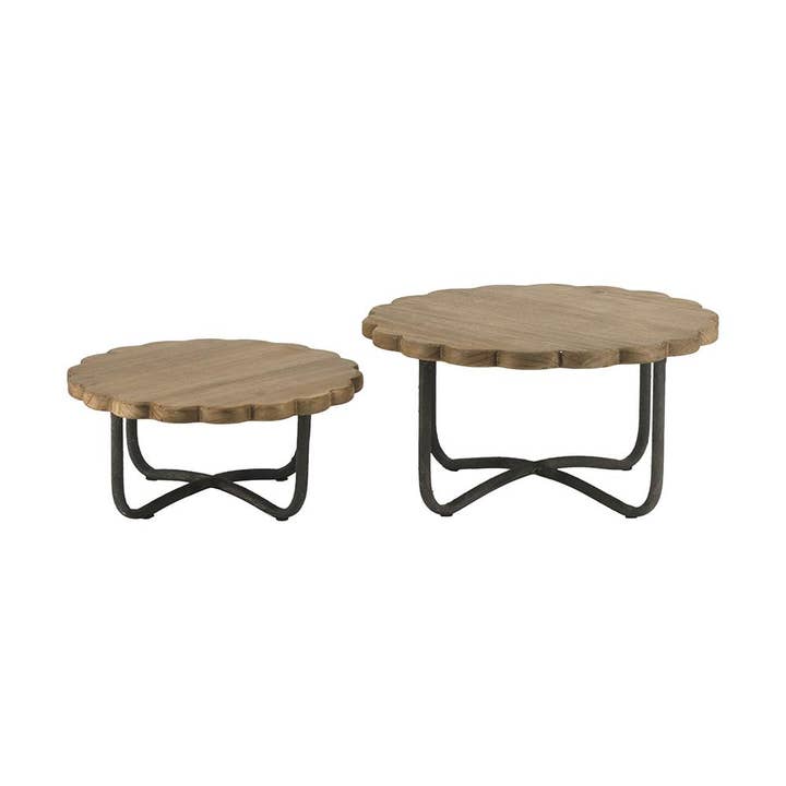 S/2 Verhoger L:D12x6,5" S:D10x4,5" - Bruin/Zwart voor wholesale door A&B Home Group Inc.