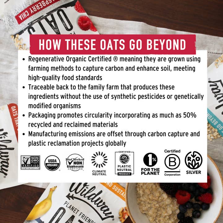 Wildway - Wholesale Oats - Regenerative Organic Oatmeal- Banana Nut6