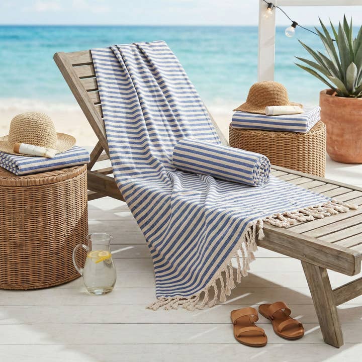 Gia Roma - Wholesale Beach Towel - Blue Turkish Beach Towels or Decorative Towels Handmade1