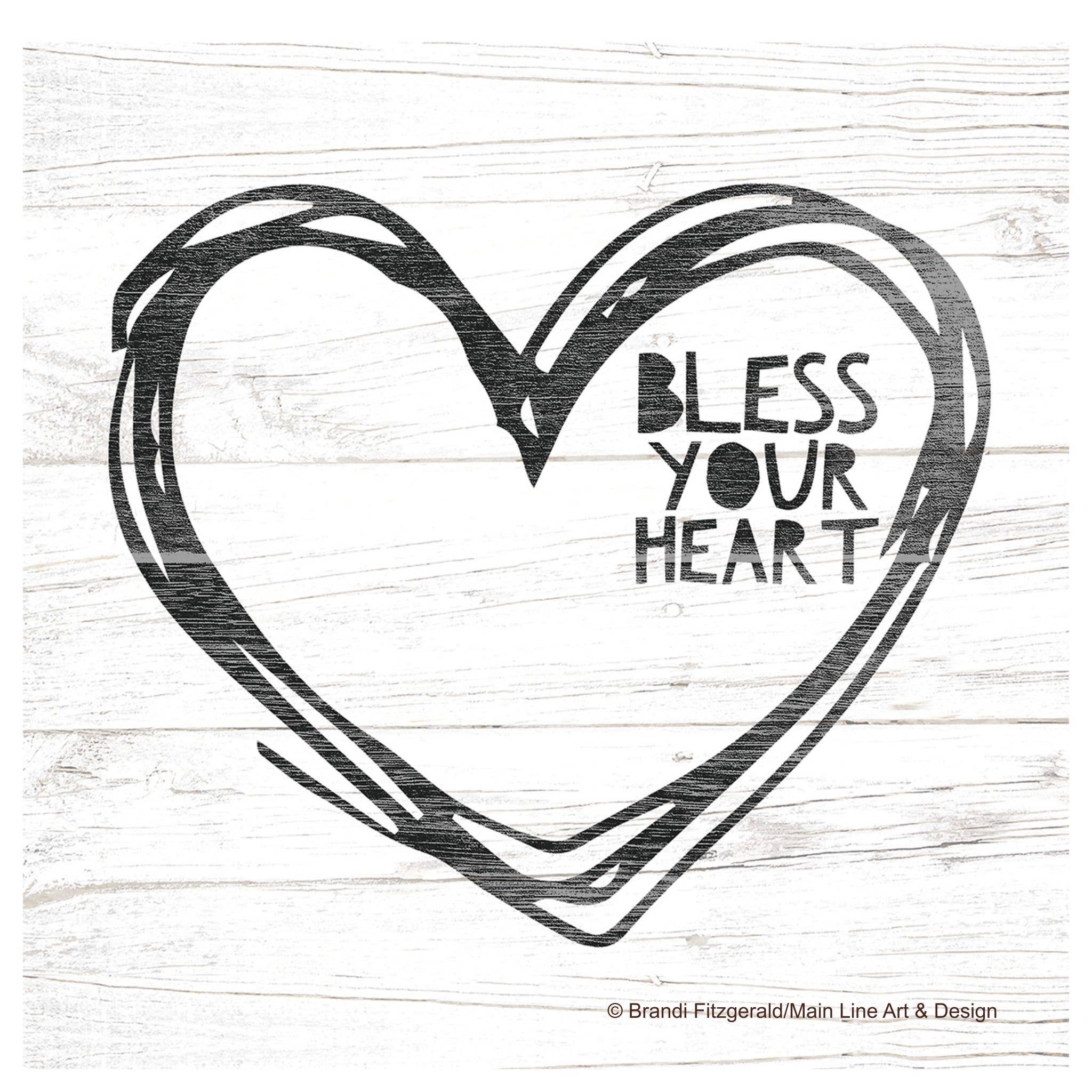 Conimar Promotions - Wholesale Coasters - "Bless Your Heart" Single Absorbent Stone Coaster      0