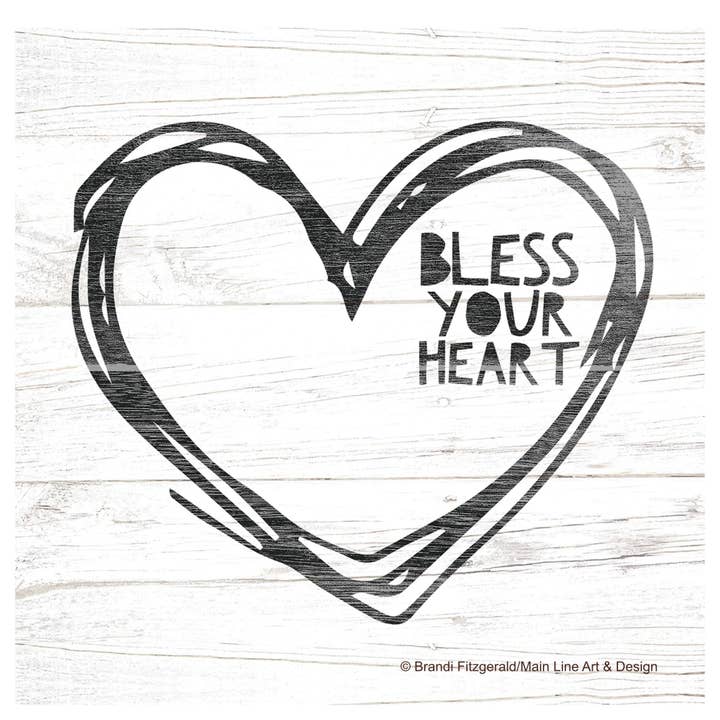 Conimar Promotions - Wholesale Coasters - "Bless Your Heart" Single Absorbent Stone Coaster