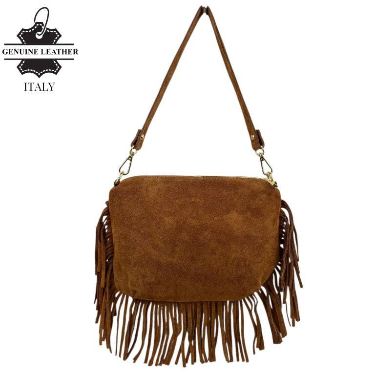 Chenson & Gorett – wholesale Shoulder bag – women's – Italian Suede Crossbody Bag with Fringes. Promo 580352