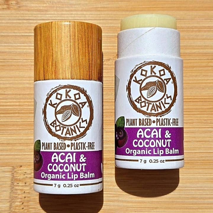 ACAI - Baume à lèvres bio - Végan - Sans plastique 7 g pour la vente par Kokoa Botanics