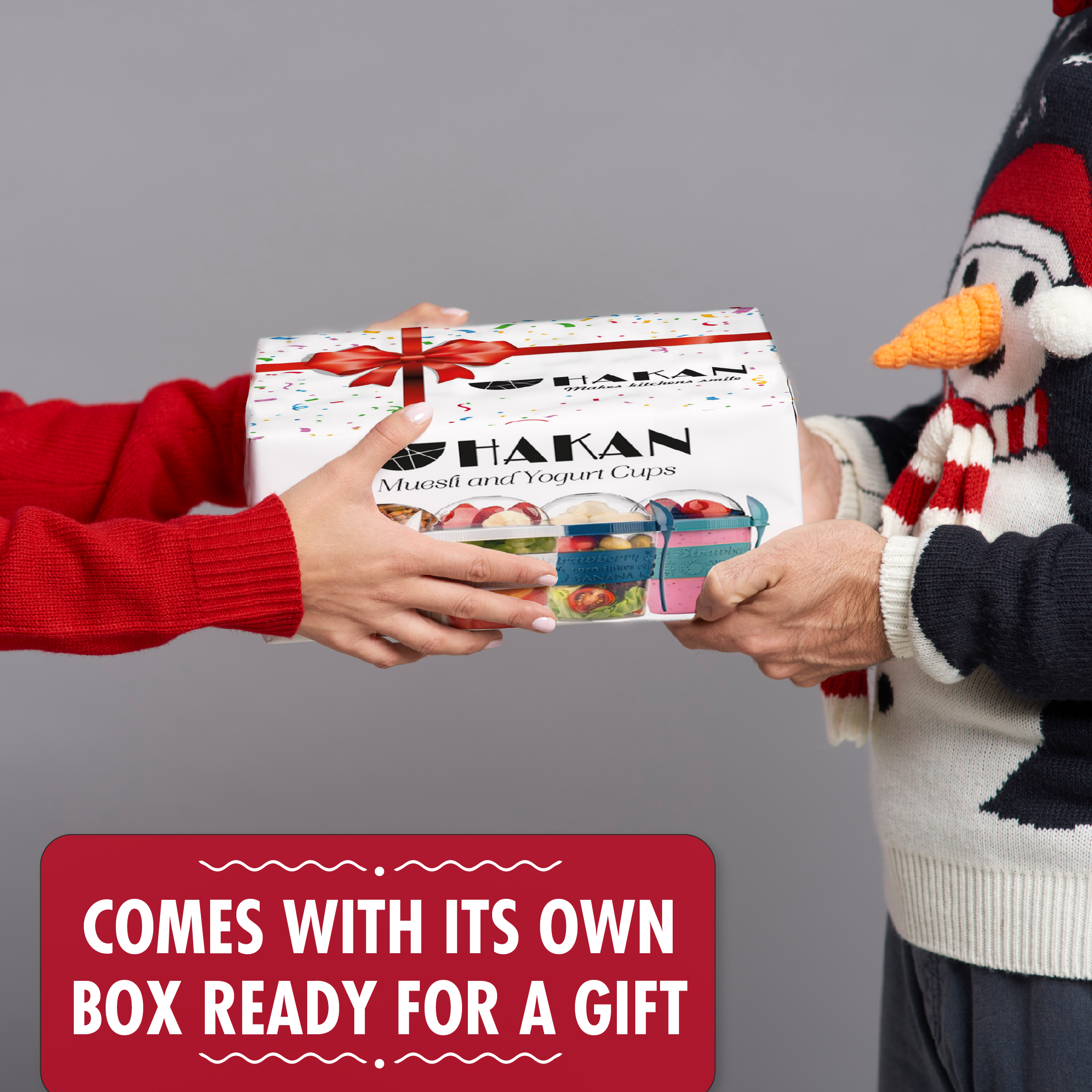 Hakan – wholesale Matlåda – Parfaitbägare med lock och sked, återanvändbara bägare, 4-pack, 20 oz9