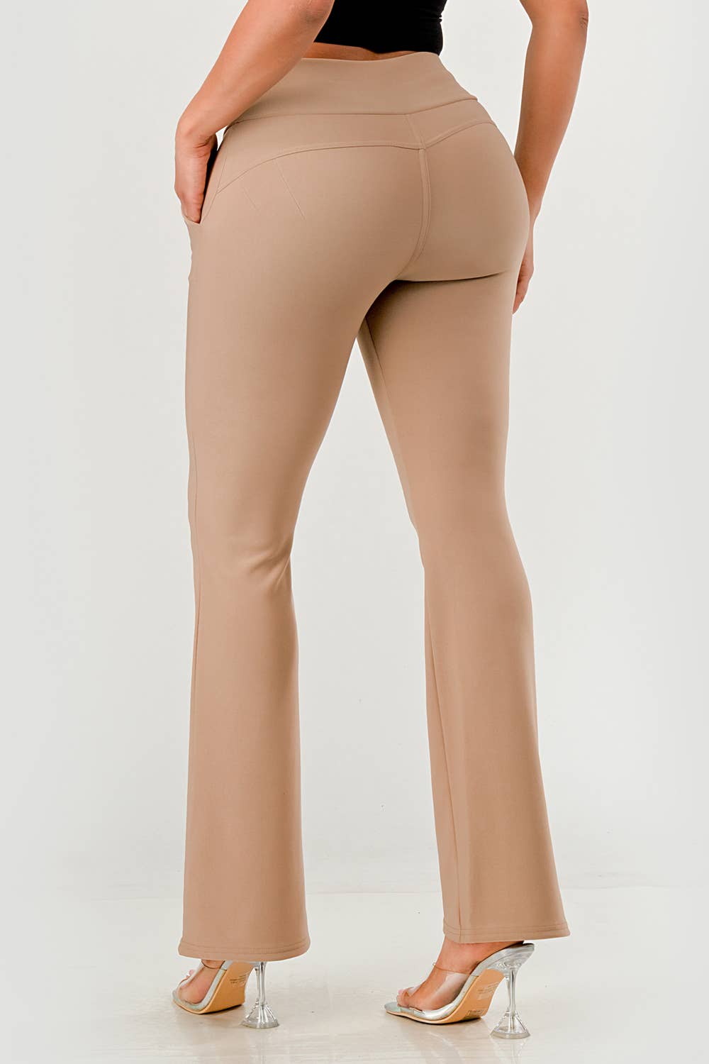 REDFINCH APPAREL INC - Wholesale Pants - Women's - Womens Tummy Control Butt Sculpting Flare Pants With Pockets29