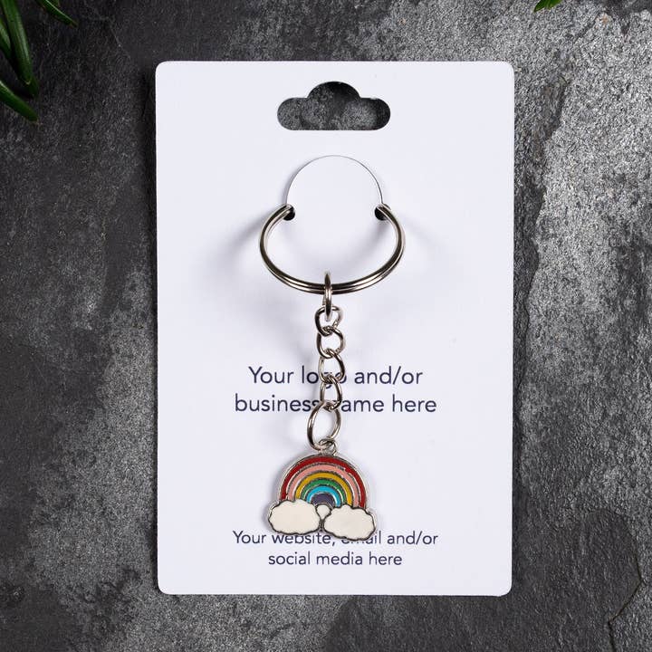 Schede di visualizzazione portachiavi stampate personalizzate per la vendita all'ingrosso da parte di Fernery Designs