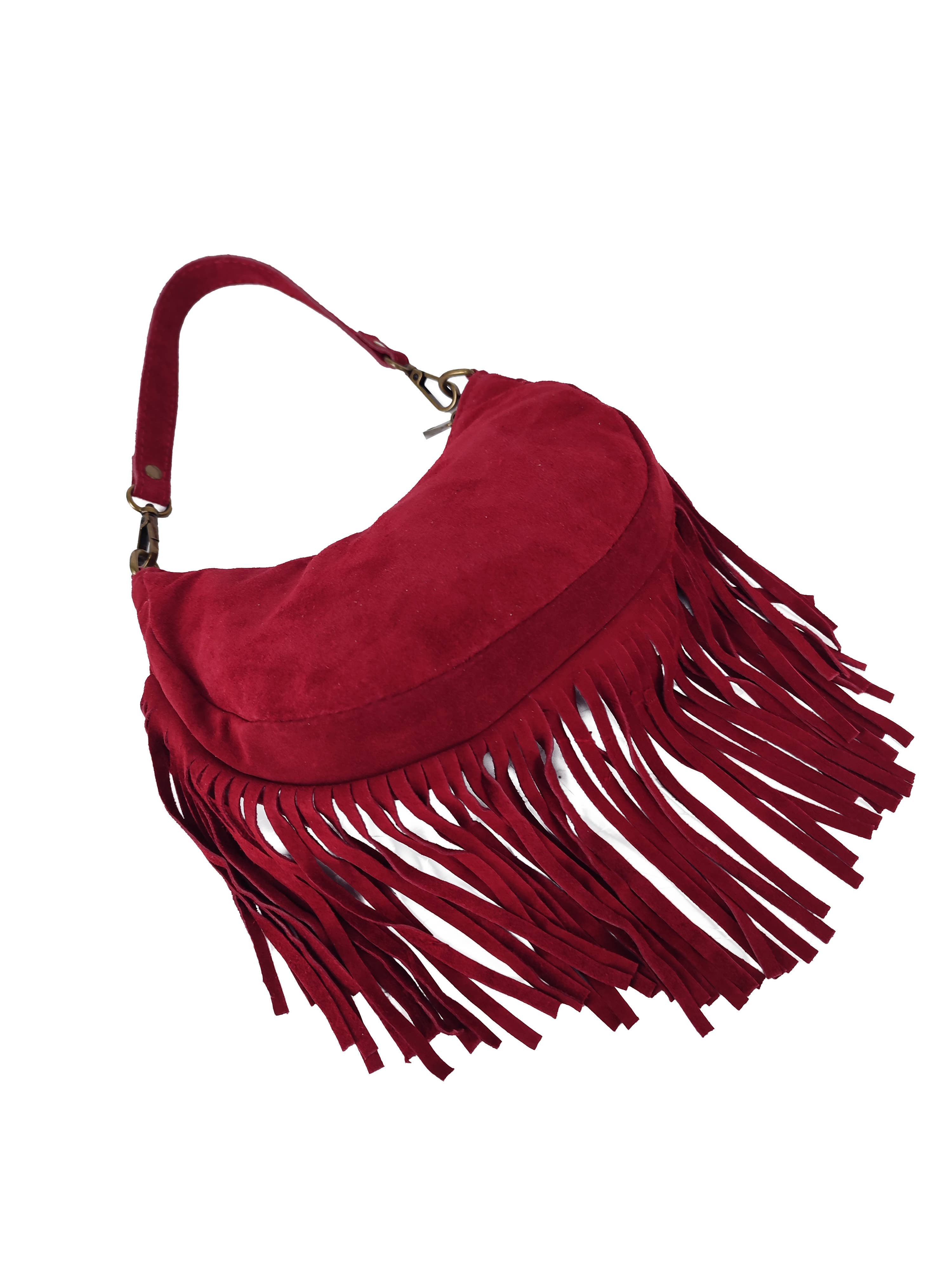 Florence Leather - Wholesale Shoulder Bag - Women's - Fringed suede bag2