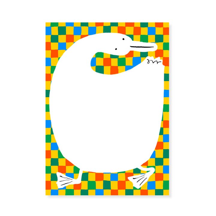 Duck Quilt Notepad – Cute Duck Retro Pattern Notepad for wholesale by Karen Schipper