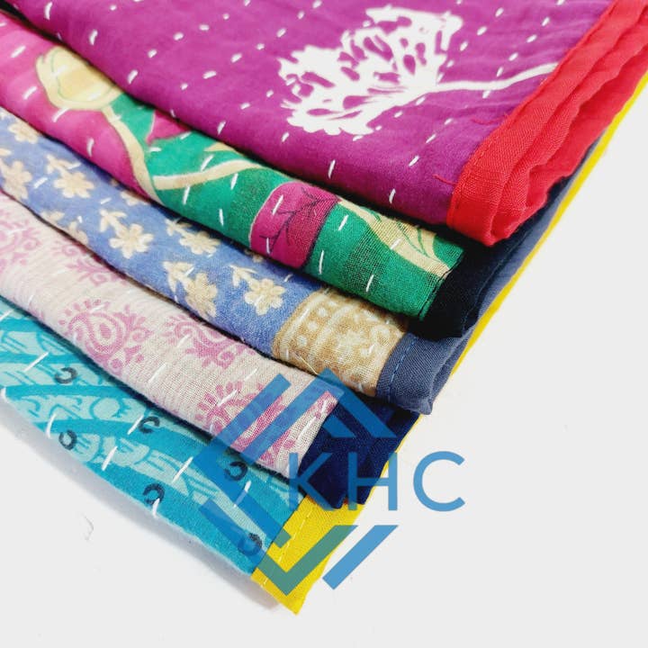 KHC – wholesale Tea towel – Wholesale Mix Assorted Vintage Kantha Kitchen Towels3
