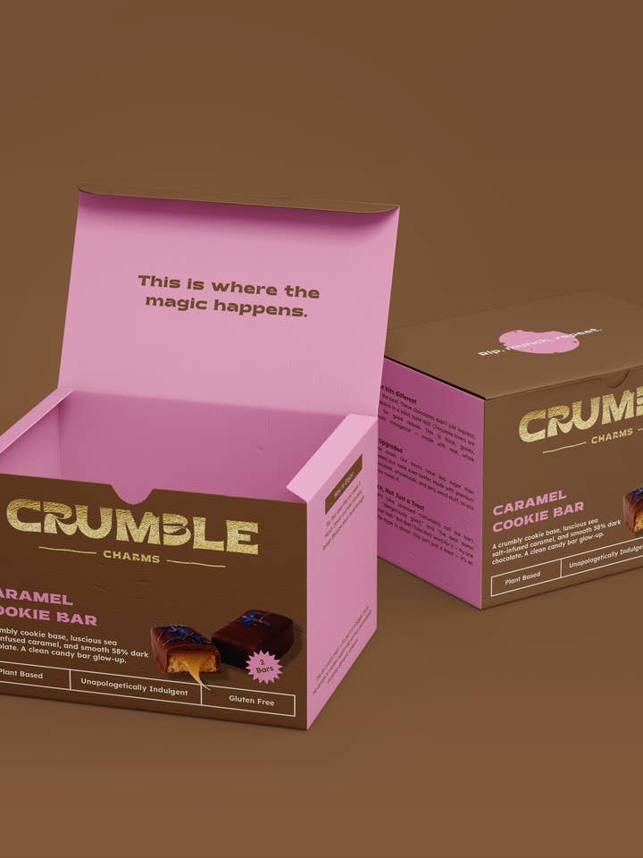 Caramel Cookie Bar (2 Pack) for wholesale by Crumble Charms
