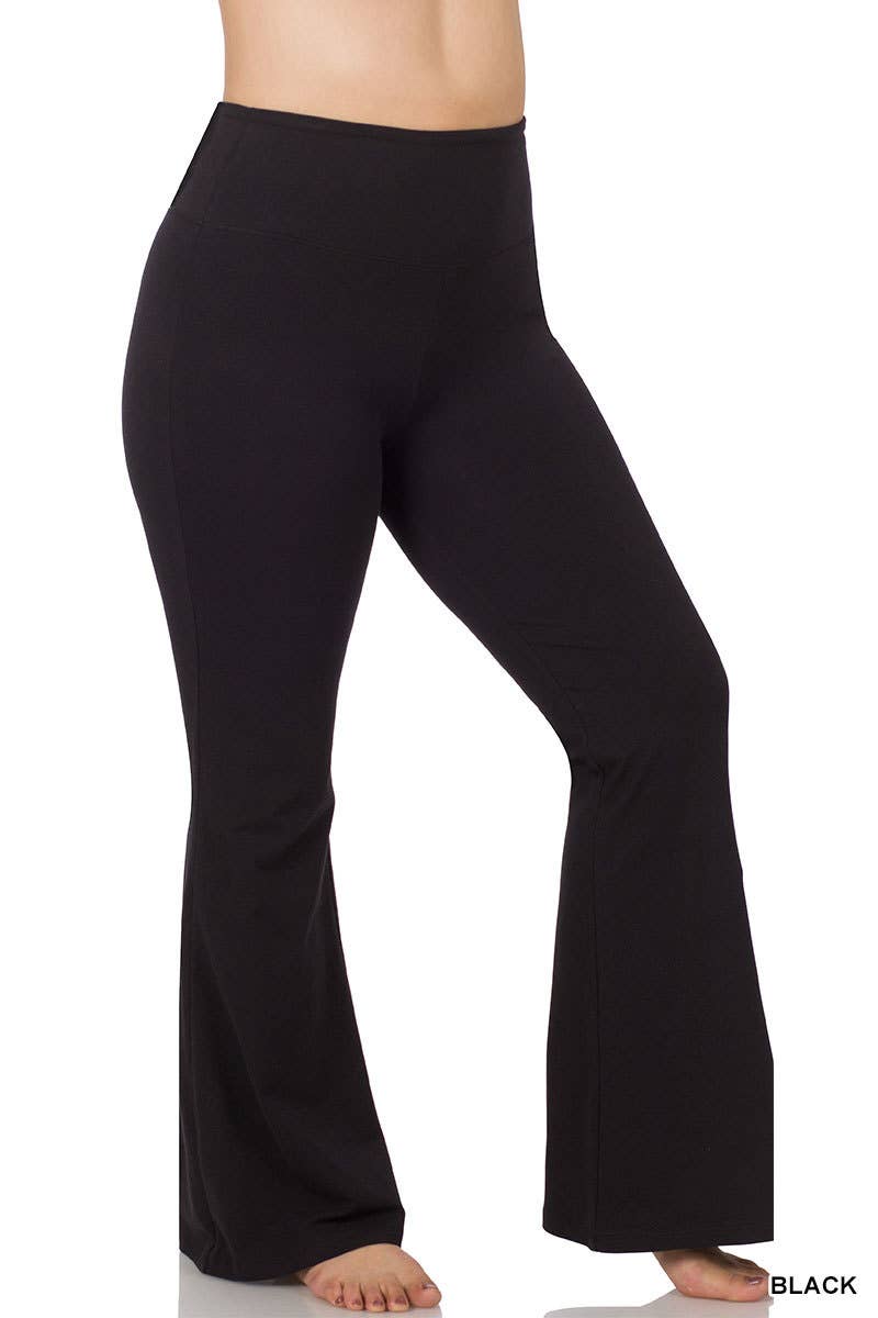 Vanilla Monkey - Wholesale Athletic Pants - Women's - Plus Wide Waistband Yoga Flare Pants6