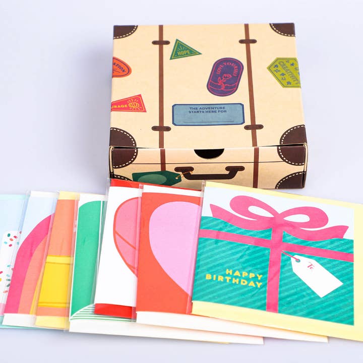 Schubladenbox für Grußkarten für den täglichen Gebrauch | 7er-Pack mit Grußkarten und Umschlägen | Karten-Set für den Großhandel von RalaClara