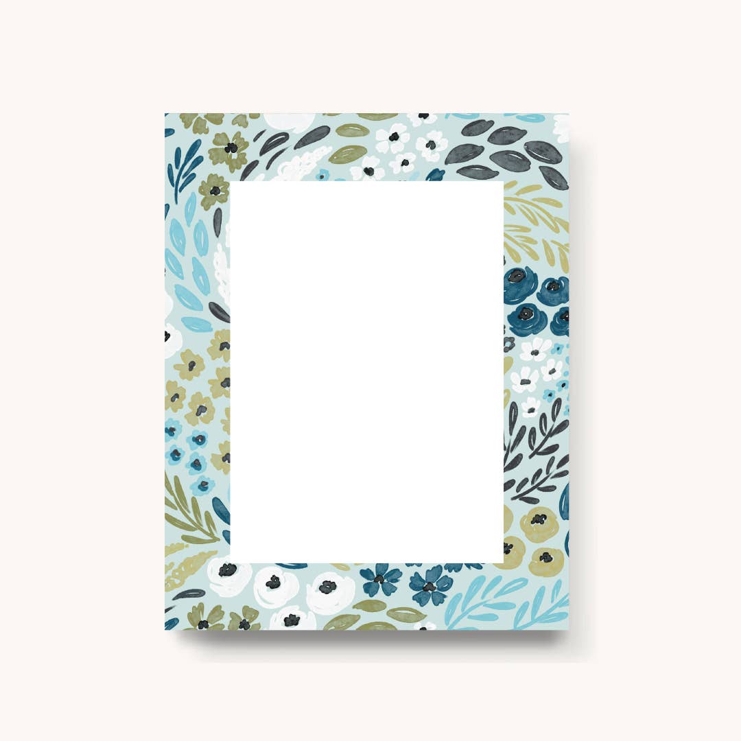 Elyse Breanne Design - Wholesale Notepad - Waterfall Floral Blank Notepad