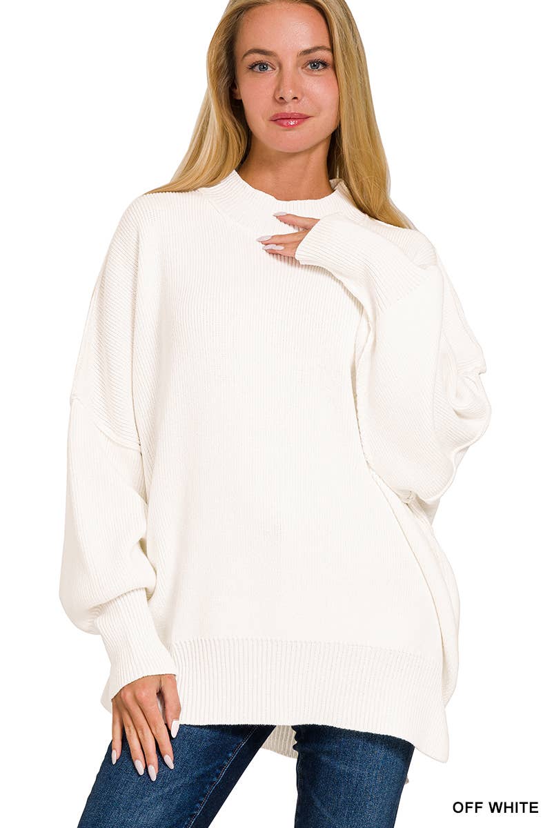 42POPS – wholesale Pullovertröja - Dam – ...._ SI-25416 SIDOSPRÄCKAD ÖVERSTOR TRÖJA30