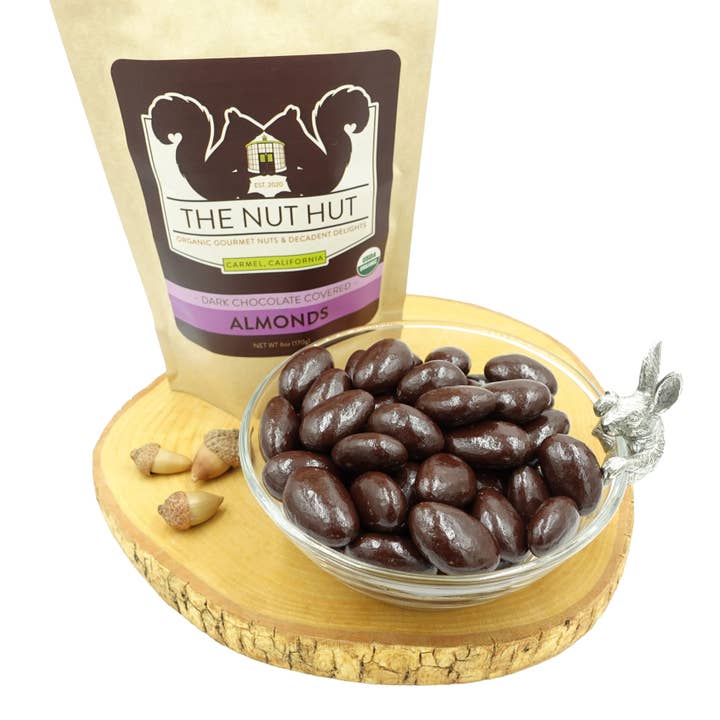 The Nut Hut - Wholesale Chocolate-covered sweets - Organic Dark Chocolate Almonds1