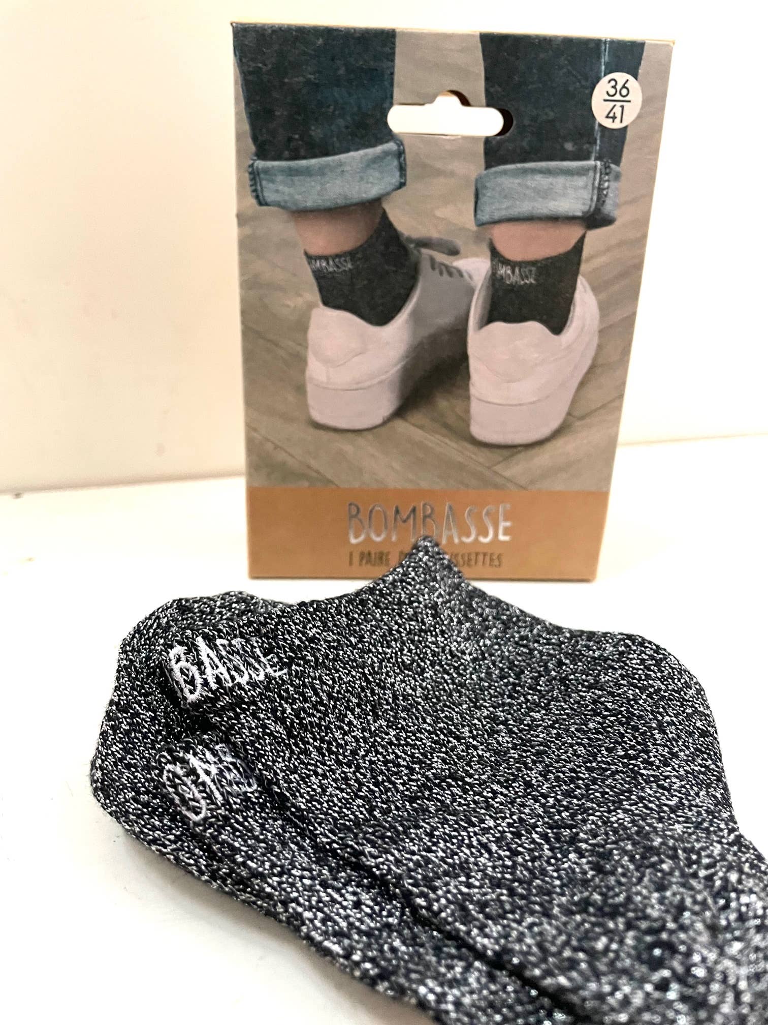 Les Vilaines Filles - Vendita all'ingrosso Calzini - Donna - Idea regalo: Calzini neri con paillettes "bomba"1