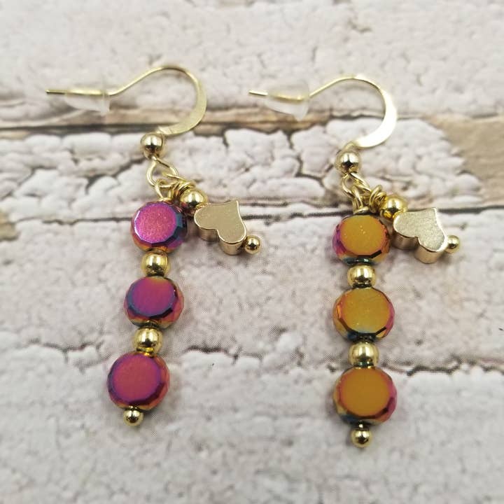 handmade Fall Sparkled Alloy Hoop Earrings for wholesale by Treasure Wholesale