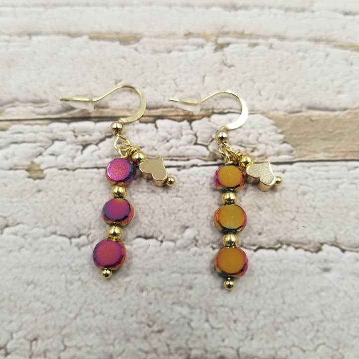 handmade Fall Sparkled Alloy Hoop Earrings for wholesale by Treasure Wholesale