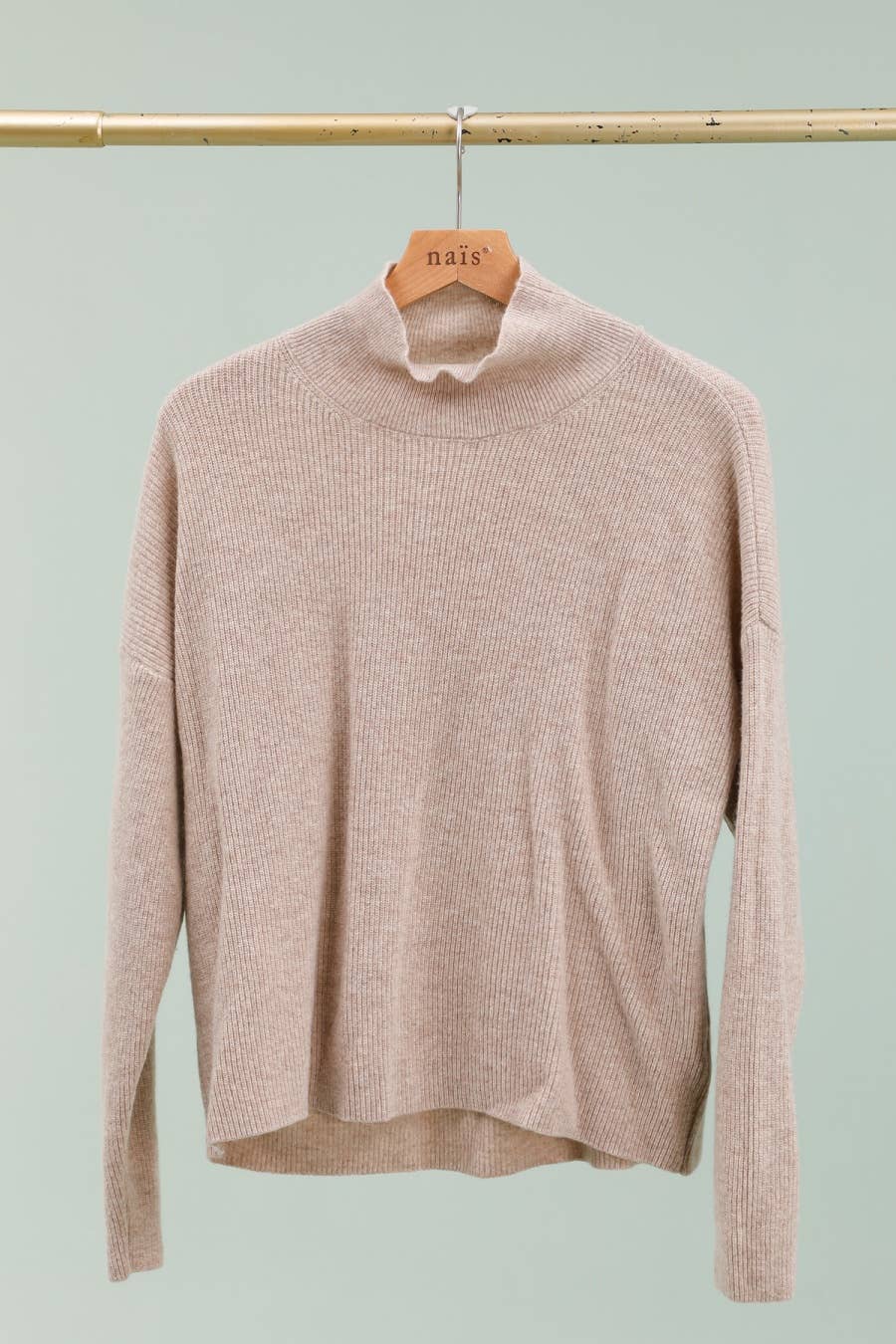 NAÏS PARIS - Wholesale Knit Sweater - Women's - High-neck long-sleeve sweater 100% extra fine merino wool8