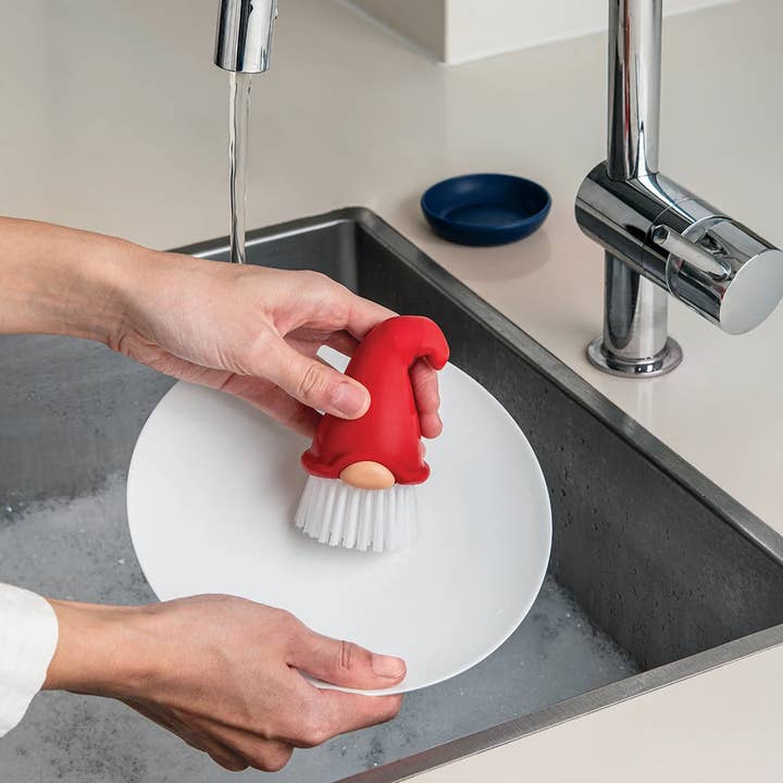 OTOTO - Wholesale Cleaning Brush - Beardy Gnome Dish Scrub Brush - Kitchen Gifts0