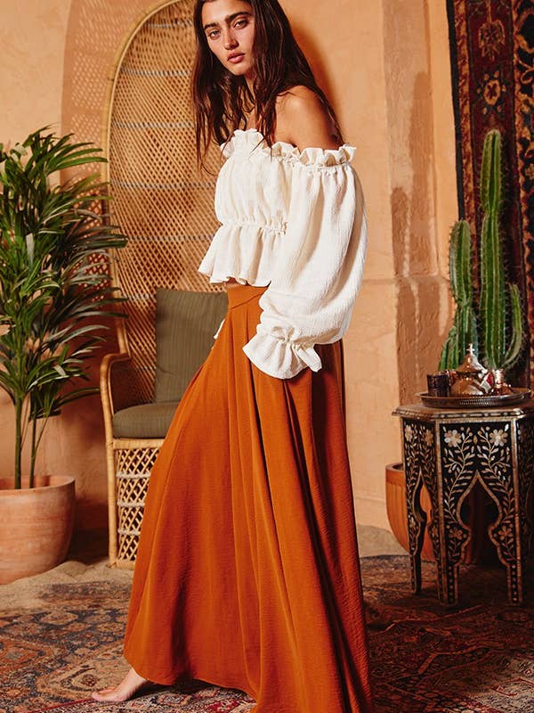 BUCKETLIST INC - Wholesale Pants - Women's - P5131 Solid Woven Wide Leg Pants29