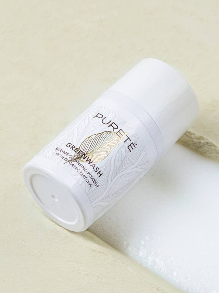 Greenwash Enzym Rensepulver med Økologisk Matcha for engroshandel hos PURETE Beauty