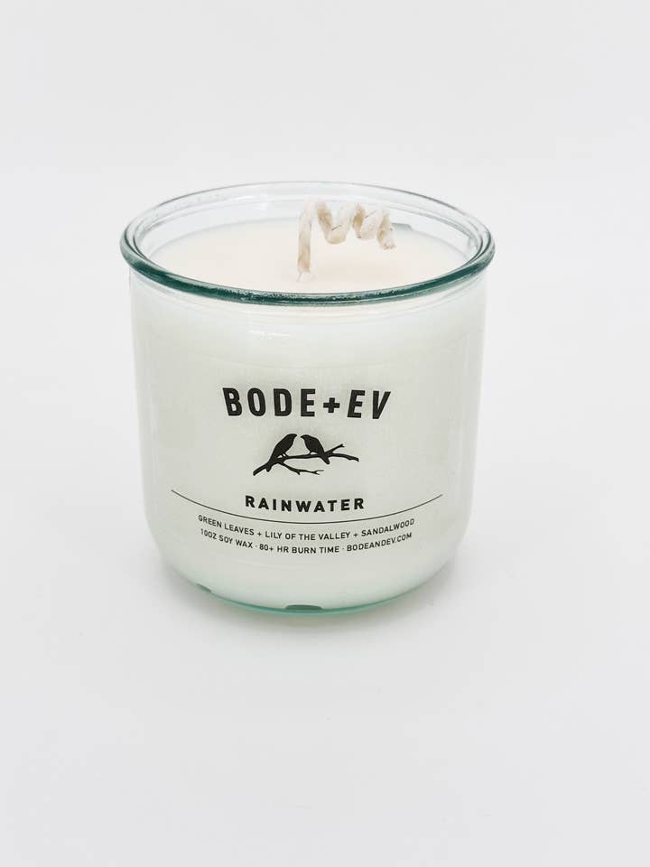 Rainwater | Fresh Rain · Soft Floral Soy Candle + Room Spray for wholesale by Bode+Ev