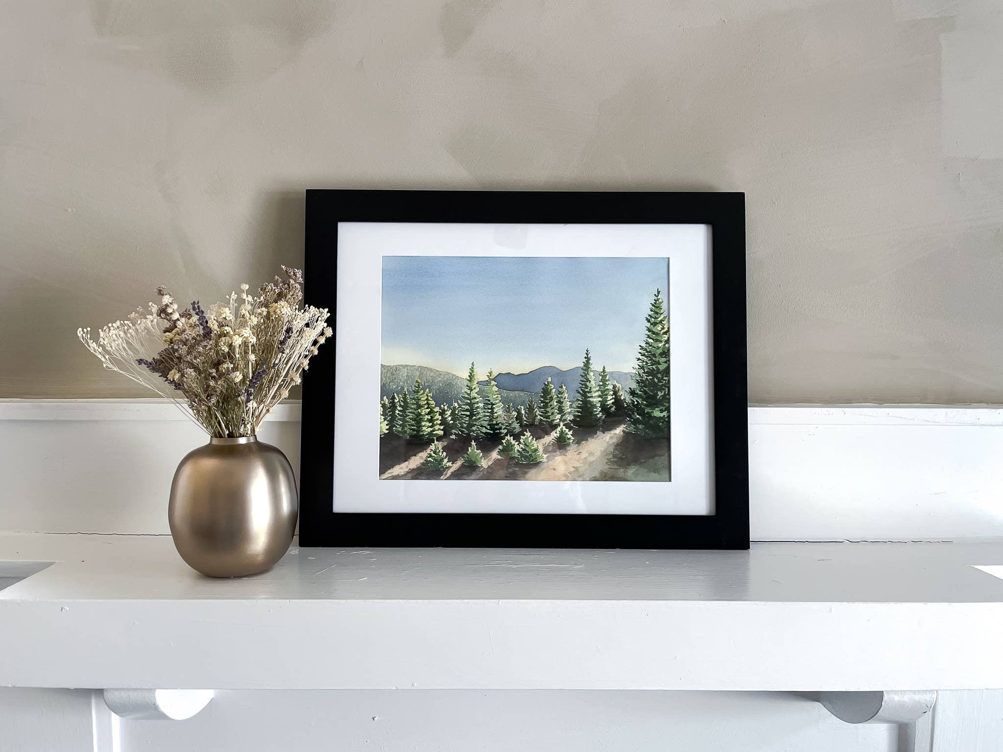 The Campbell Creative - Wholesale Art Print - "Rocky Mountains" - Landscape Watercolor Print1