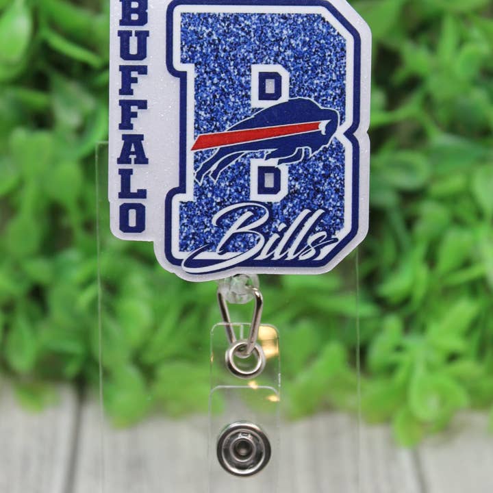 Buffalo Bills Badge/ID Holder Reel for wholesale by Hylidae Boutique