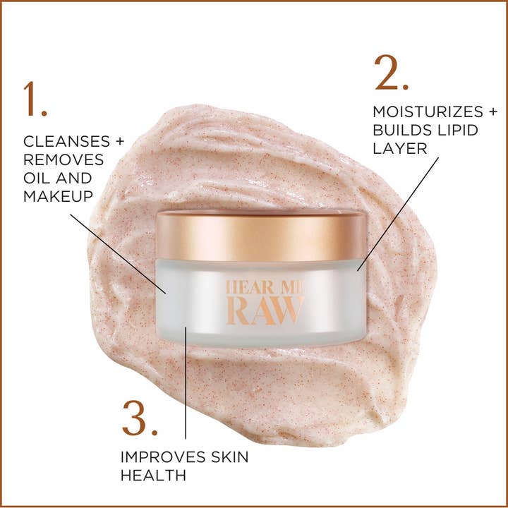 HEAR ME RAW - Wholesale Facial Cleanser - Good Clean Fungi Gentle Scrubbing Cleansing Balm - Jar + Pod2