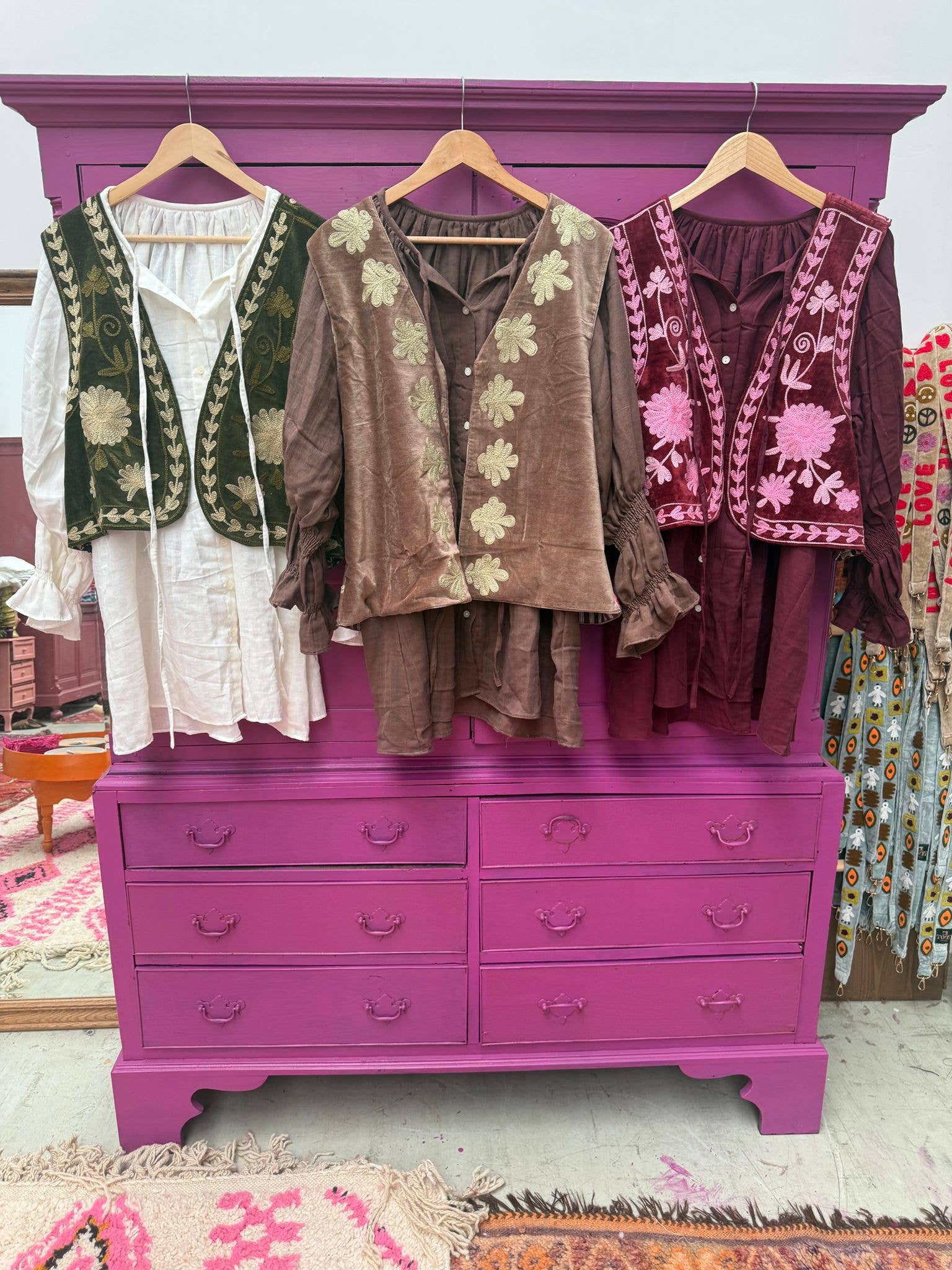 ToutVintage - Vendita all'ingrosso Camicetta - Donna - Blusa di cotone Marrone1