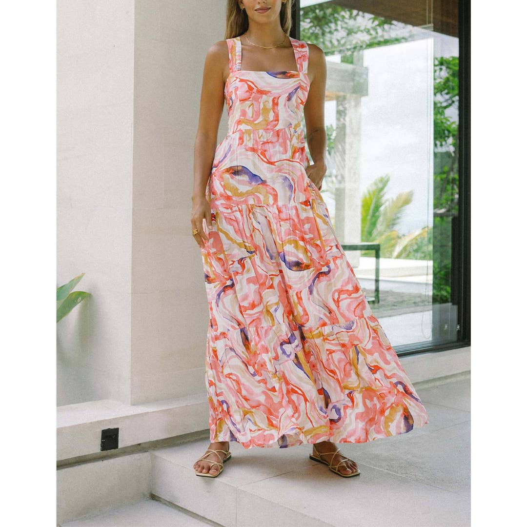 UNISHE – Engroshandel Kjole - Dame – Boheme Strandkjole Løs Strop Sommerkjole ZK27968