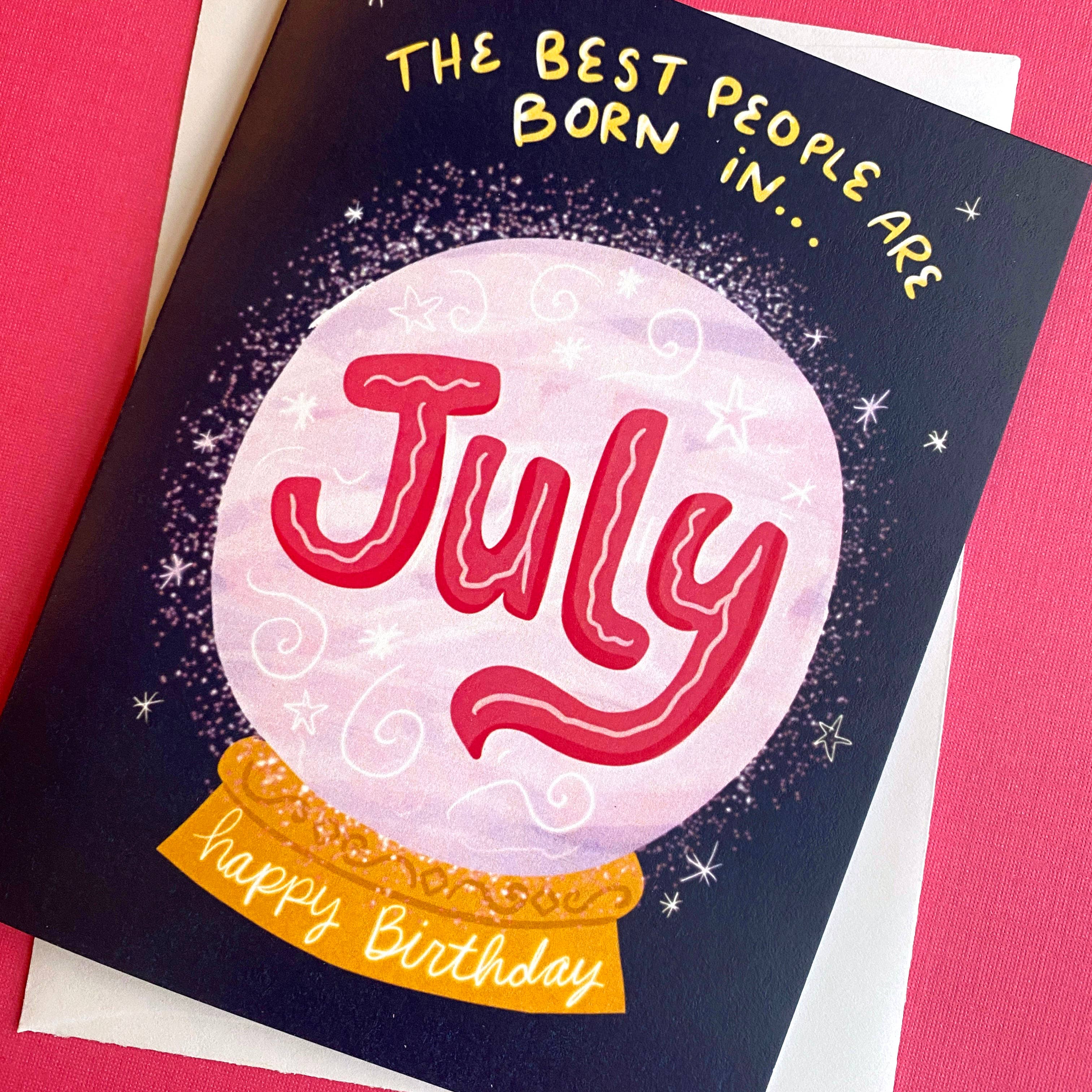 Fox Card Co - Wholesale Birthday card - July Birthday Card – Astrology Crystal Ball Design3