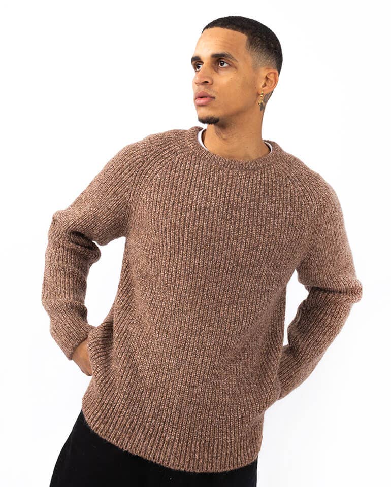 StockNow Unipessoal - Wholesale Knit Sweater - Men's - Sweat Basic Brown1