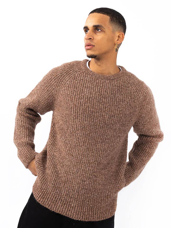 StockNow Unipessoal - Wholesale Knit Sweater - Men's - Sweat Basic Brown1