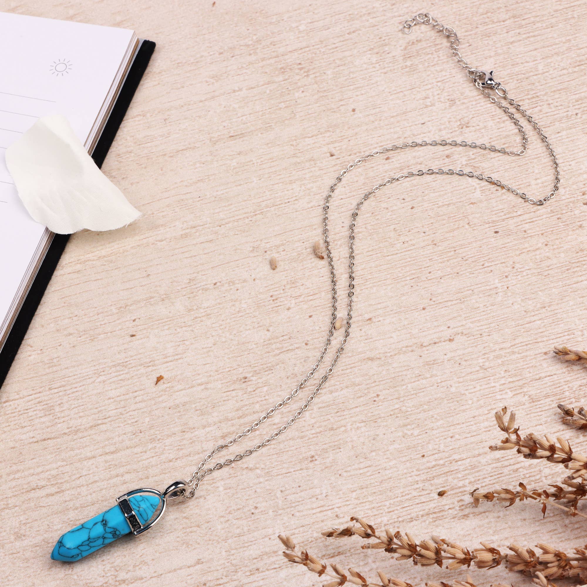 Myga - Wholesale Pendant/charm necklace - Silver Plated Necklace - Turquoise Pendant7