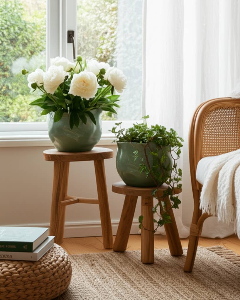 Sagebrook Home - Vente Pot - Lot de 2 jardinières - Céramique verte ronde à bord ondulé, 9/12 po.1