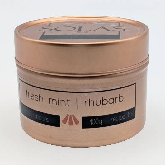 Fresh Mint Rhubarb Scented Candle Travel Tin, 10cl for wholesale by SÒLAS Home